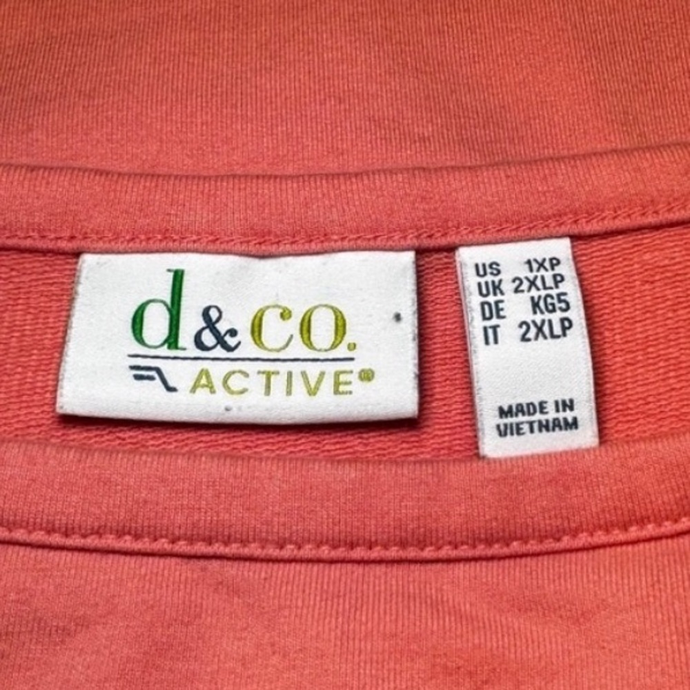 d&co Active | Women's Petite Coral Sweatshirt Size 1XP - Picture 4 of 6